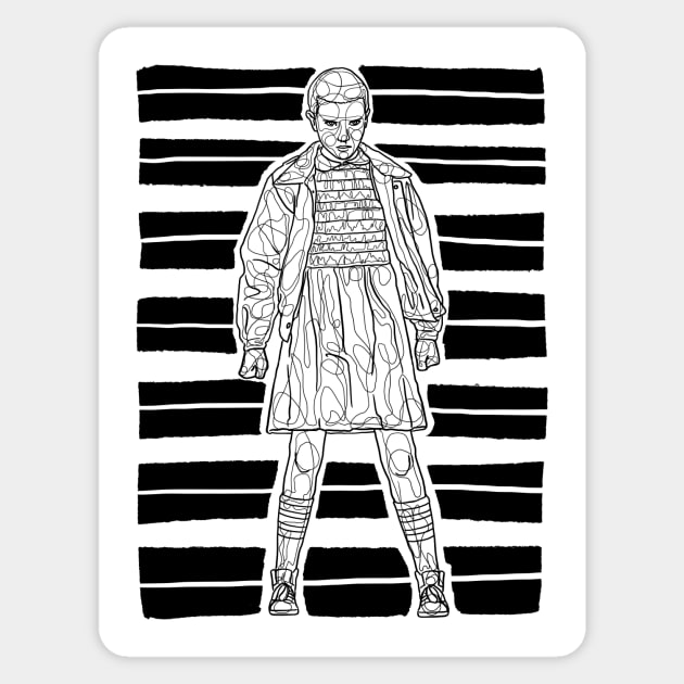 Eleven stripes Sticker by RageInkAge